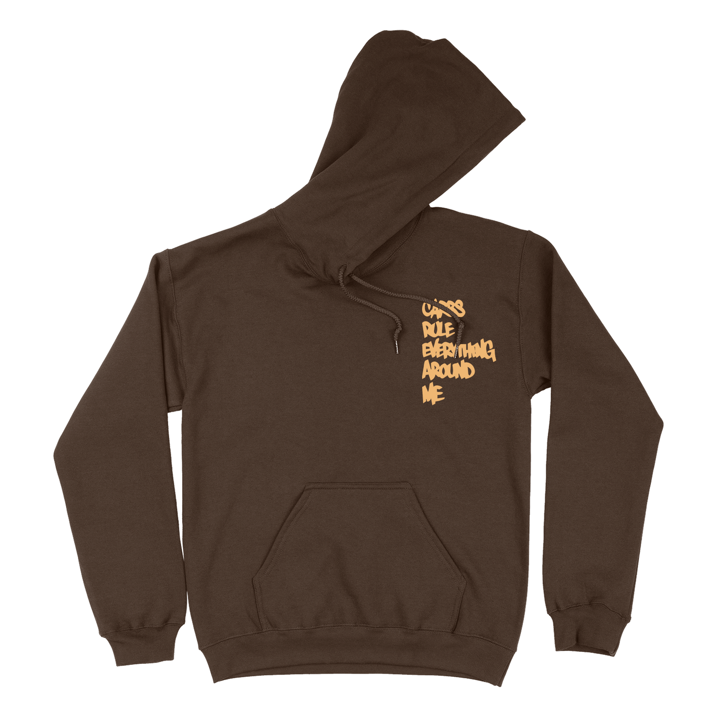 Carbs Rule Everything Around Me Pullover Hoodie Brown and Wheat