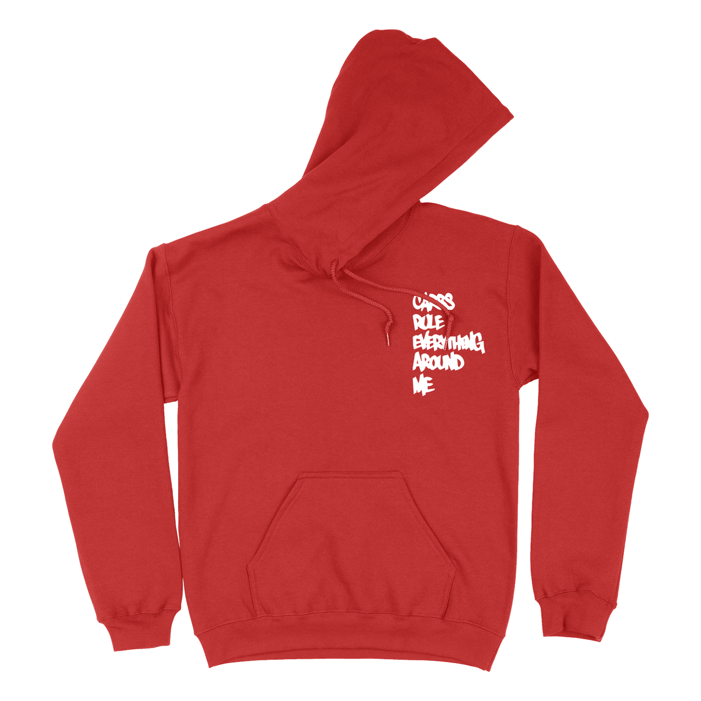 Carbs Rule Everything Around Me Pullover Hoodie Red and White