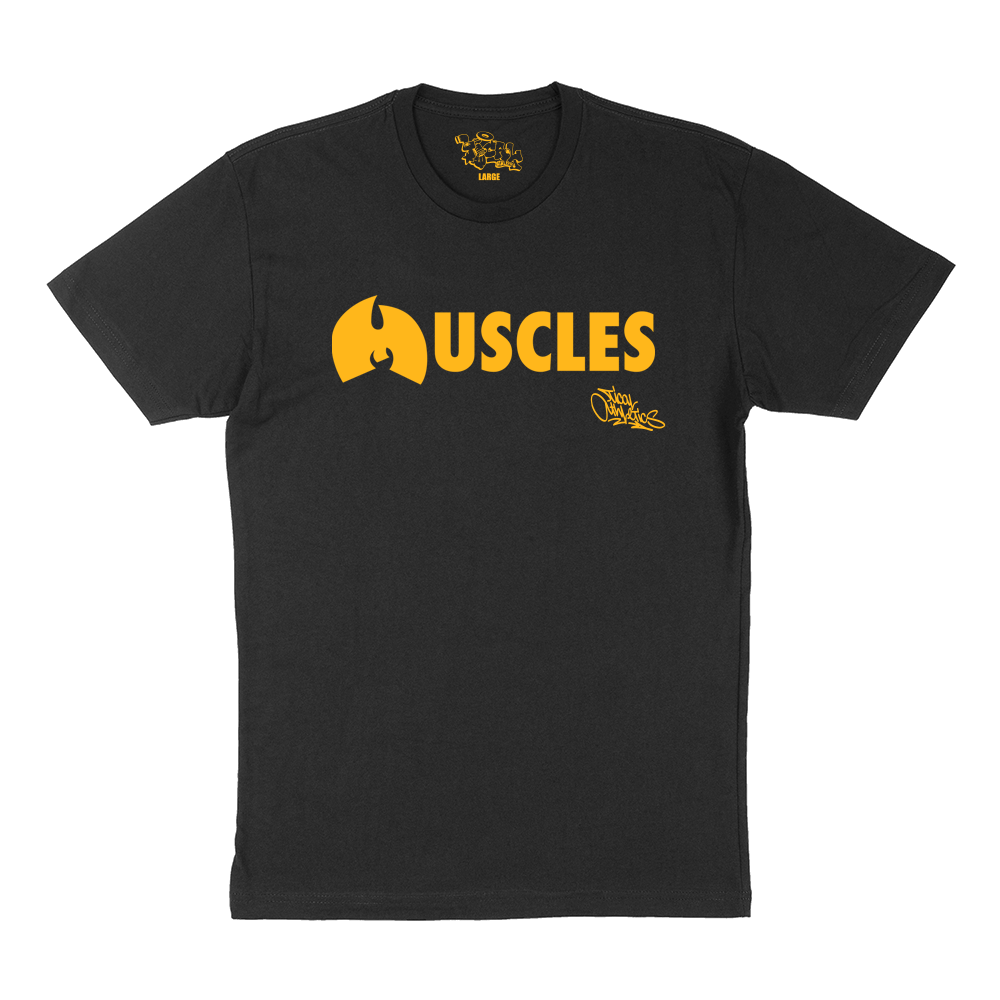 Muscles T Shirt Black and Yellow