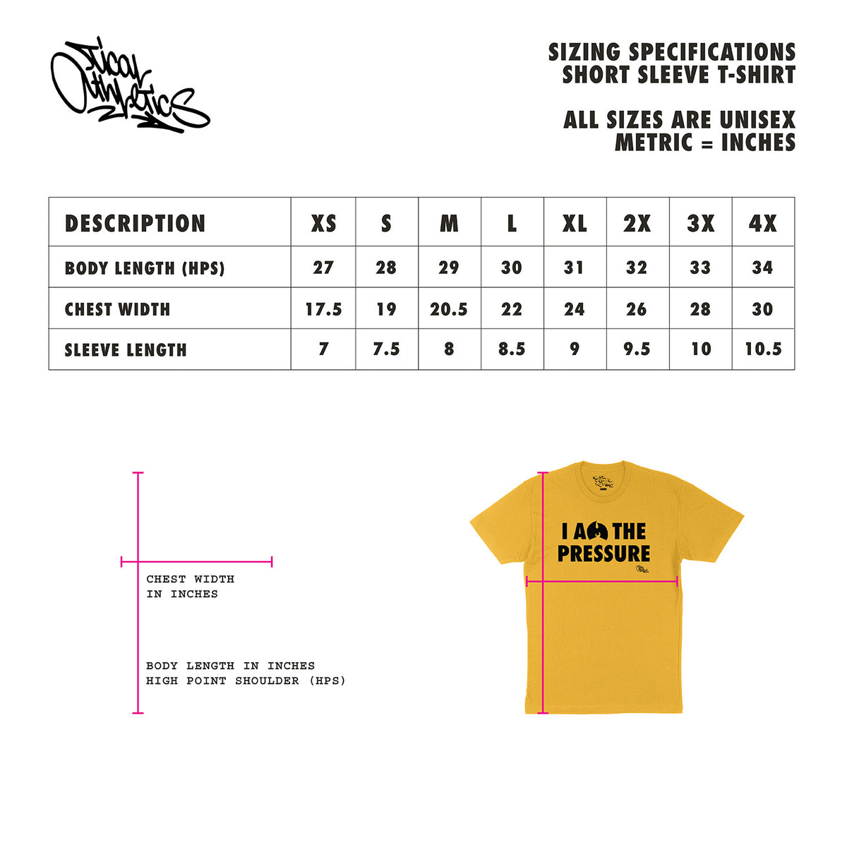 I Am The Pressure T Shirt Yellow and Black