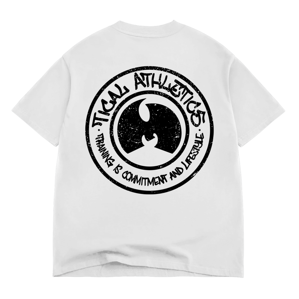 TICAL Athletics Distressed BOX T Shirt Vintage White