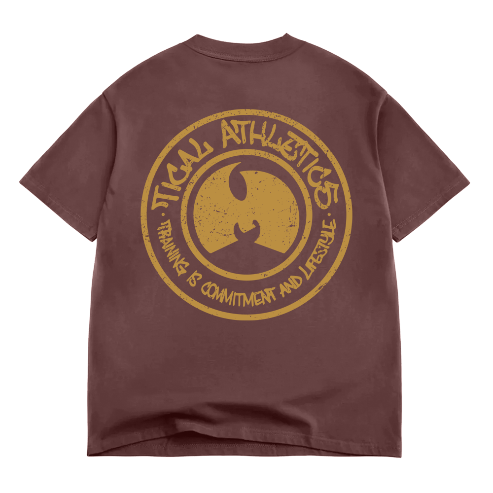 TICAL Athletics Distressed BOX T Shirt Vintage Mahogany