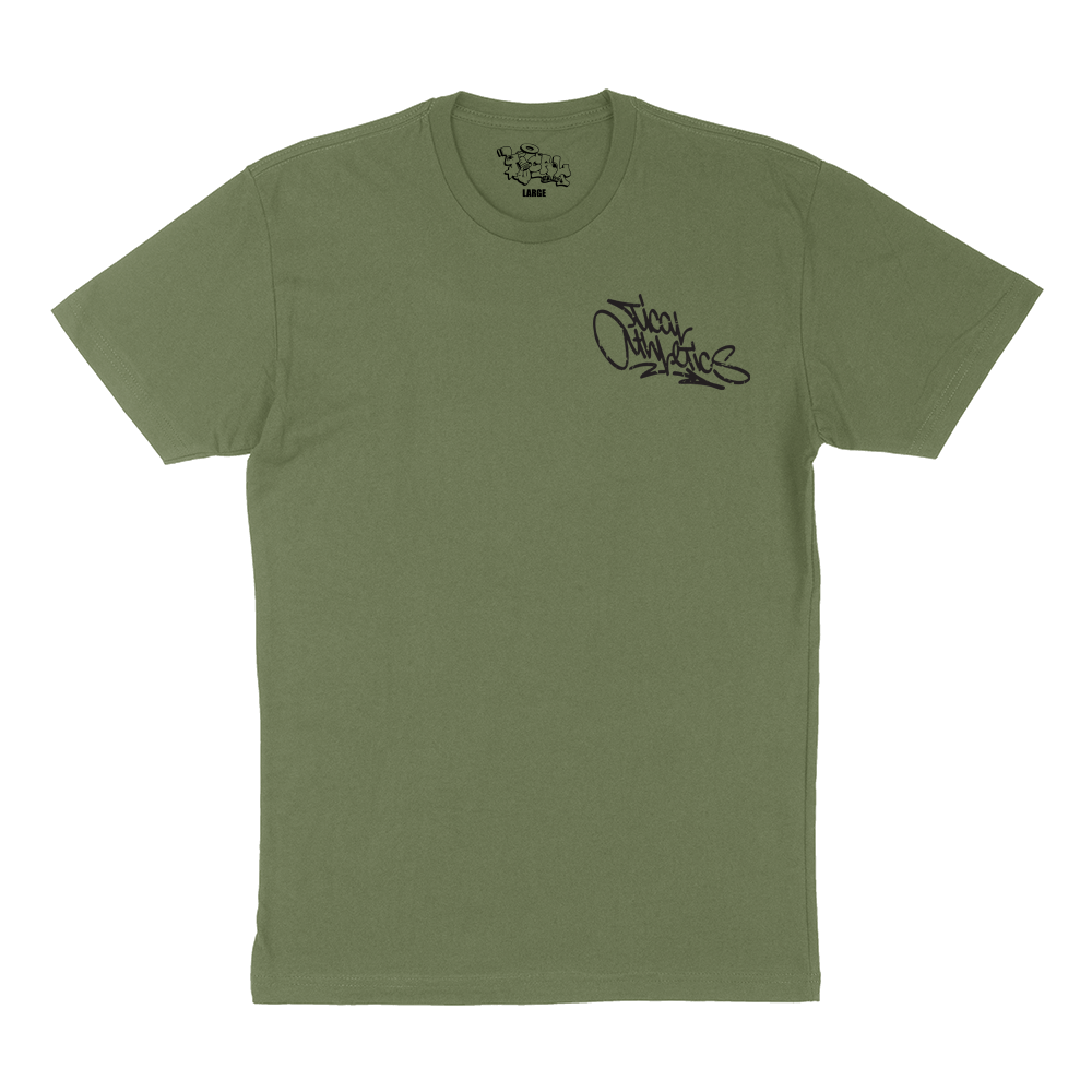 TICAL Athletics Distressed T Shirt Military and Black