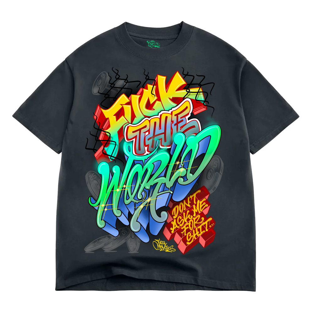 The What BOX T Shirt Vintage Black