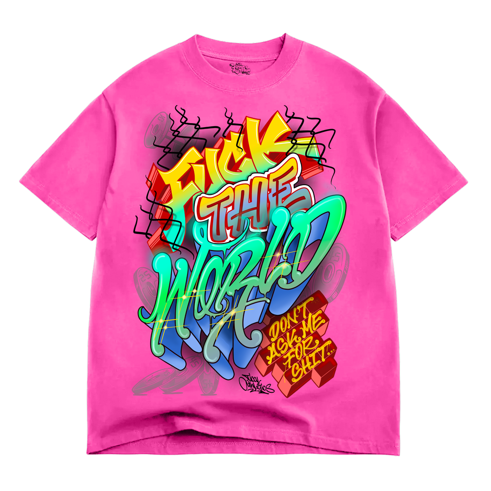 The What BOX T Shirt Hot Pink