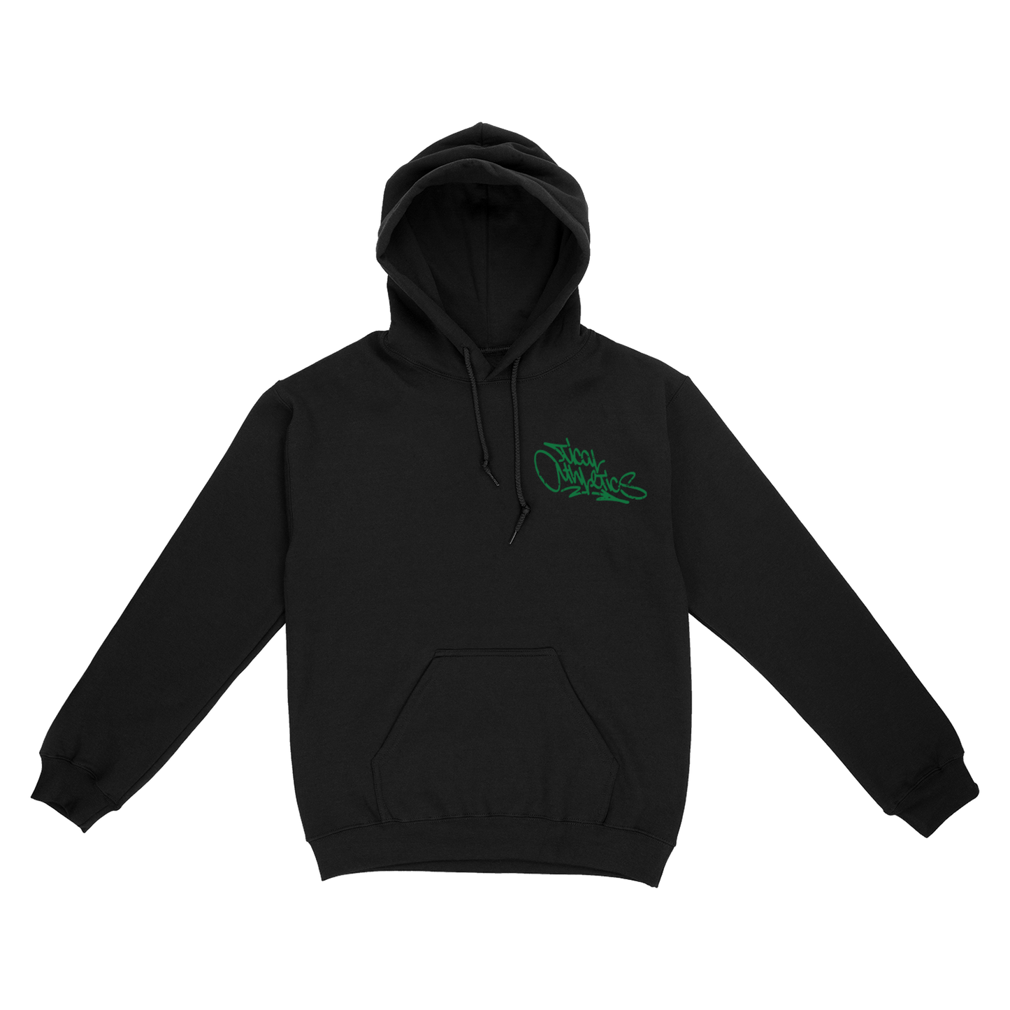 TICAL Athletics Distressed Pullover Hoodie Black and Green