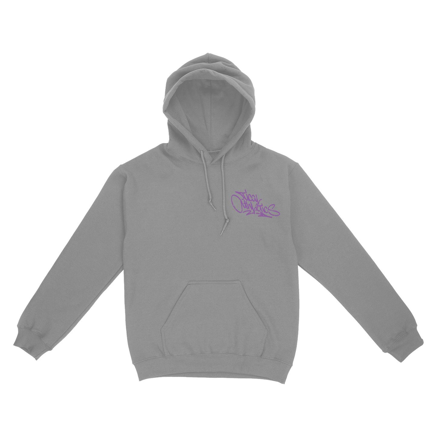 TICAL Athletics Distressed Pullover Hoodie Athletic Grey and Light Purple