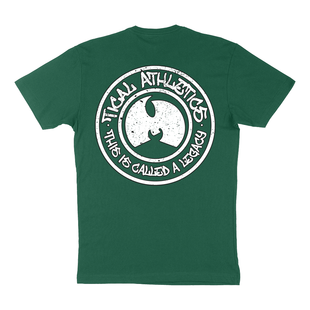 TICAL Athletics Distressed THIS IS CALLED A LEGACY T Shirt Forest Green + White + Black Outline