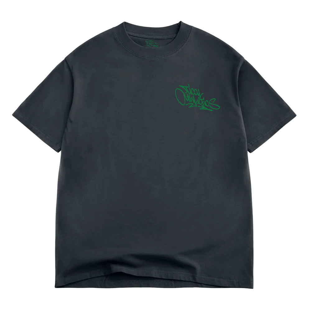 TICAL Athletics Distressed BOX T Shirt Vintage Black and Green