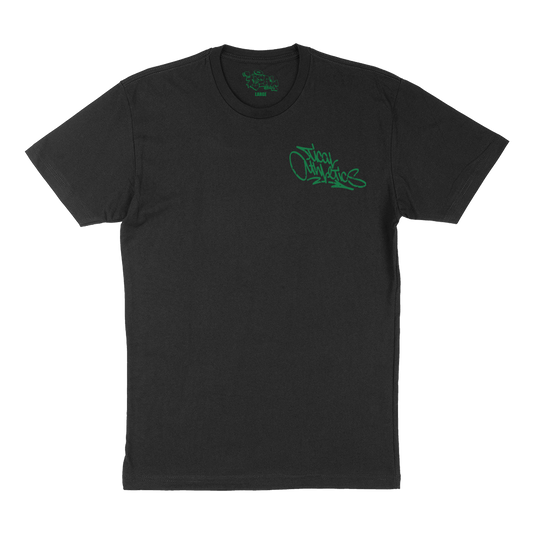 TICAL Athletics Distressed T Shirt Black and Green