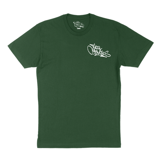 TICAL Athletics Distressed T Shirt Forest and Green