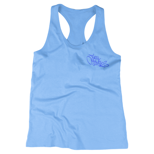 TICAL Athletics Women's Distressed Racerback Baby Blue and Royal