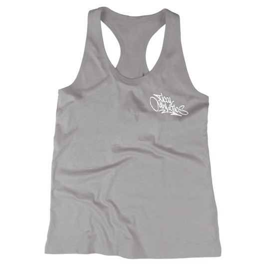 TICAL Athletics Women's Distressed Racerback Gray and White