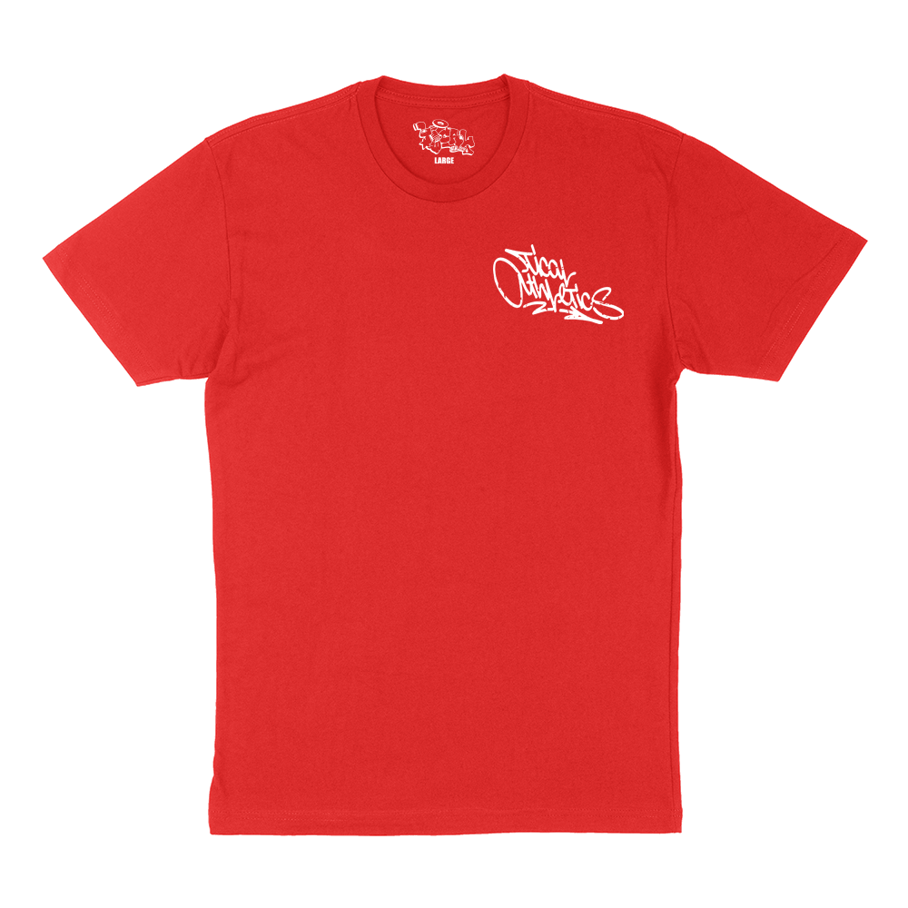 TICAL Athletics Distressed T Shirt Red and White