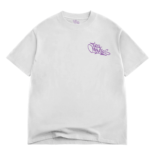 TICAL Athletics Distressed BOX T Shirt Vintage White and Light Purple