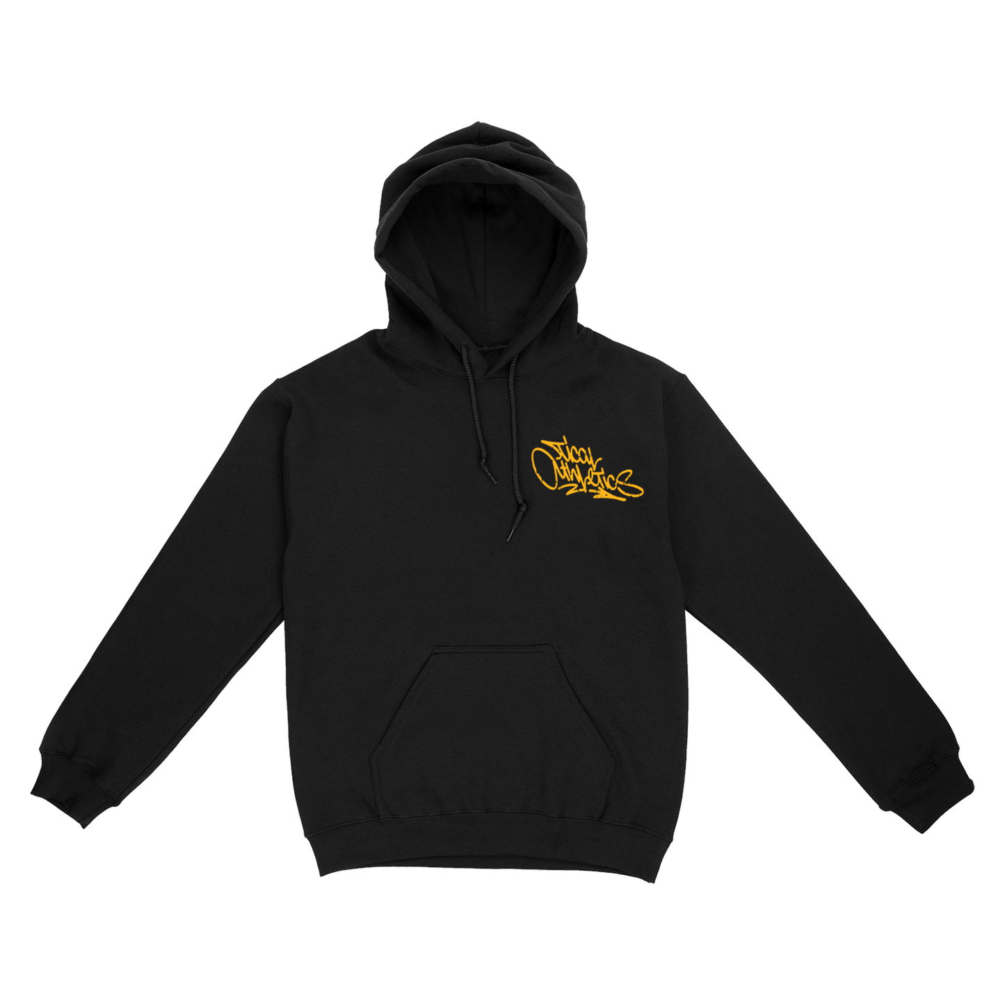 TICAL Athletics Distressed Pullover Hoodie Black and Yellow
