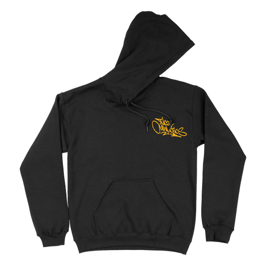 TICAL Athletics Distressed Pullover Hoodie Black and Yellow