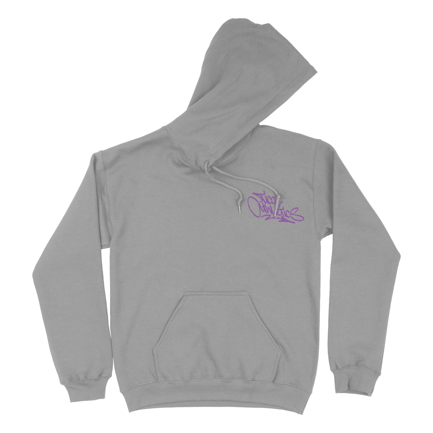 TICAL Athletics Distressed Pullover Hoodie Athletic Grey and Light Purple