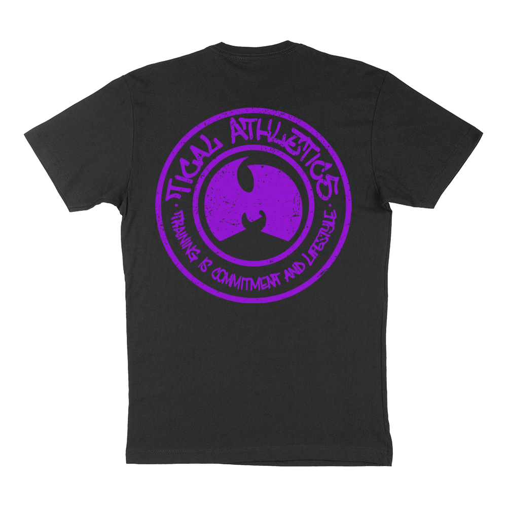 TICAL Athletics Distressed T Shirt Black and Purple
