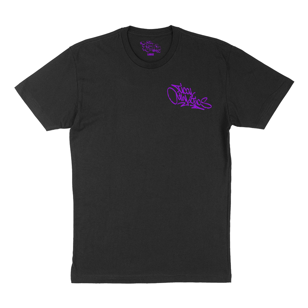 TICAL Athletics Distressed T Shirt Black and Purple