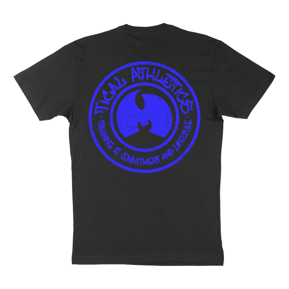 TICAL Athletics Distressed T Shirt Black and Royal