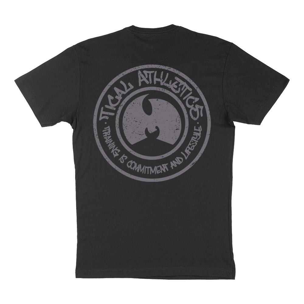 TICAL Athletics Distressed T Shirt Black and Gray