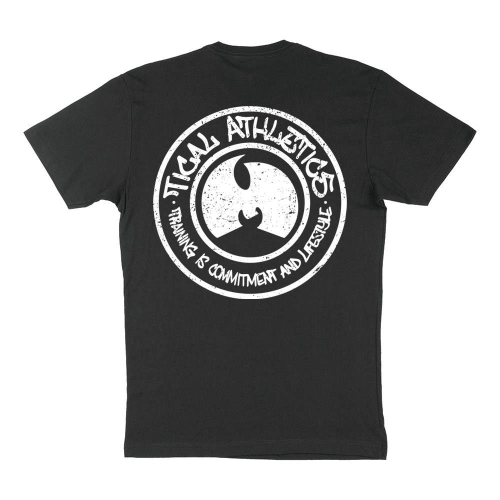 TICAL Athletics Distressed T Shirt Black and White