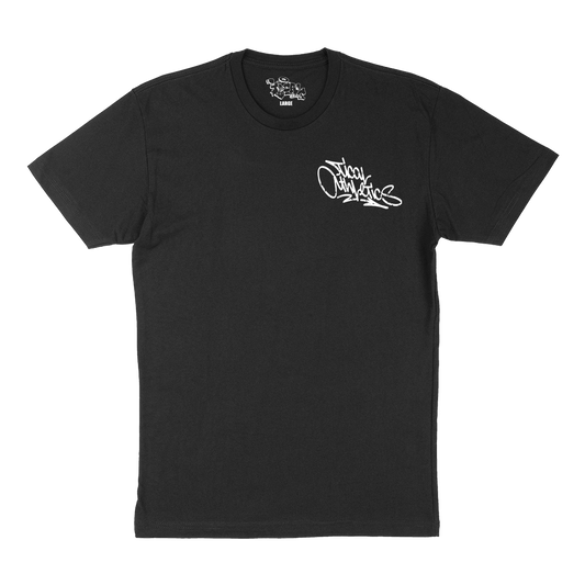 TICAL Athletics Distressed T Shirt Black and White