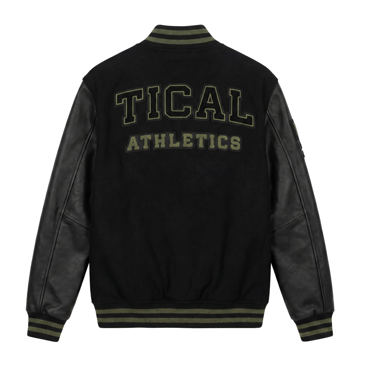TICAL Athletics Varsity Coat Black and Military Green