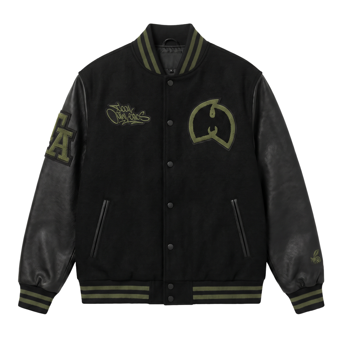 TICAL Athletics Varsity Coat Black and Military Green