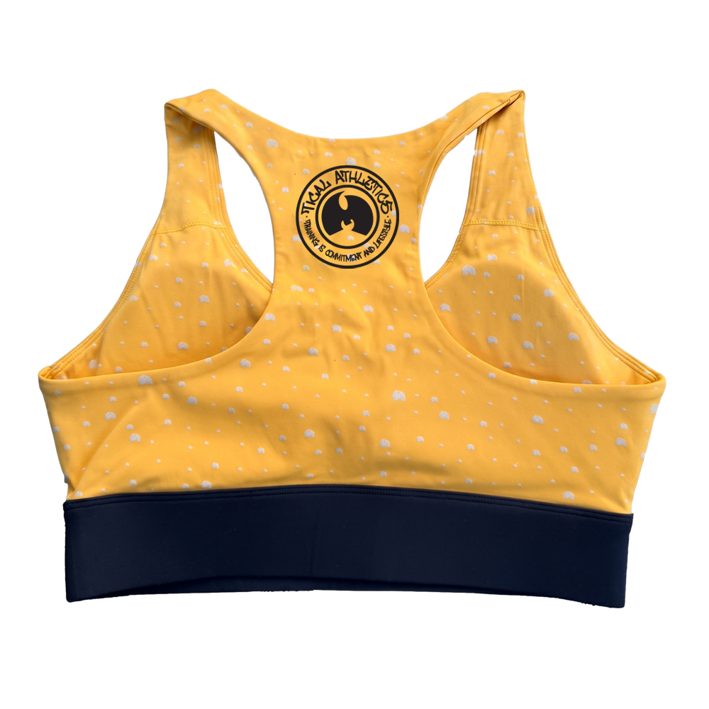 TICAL Athletics Women's Sports Bra Yellow and Black