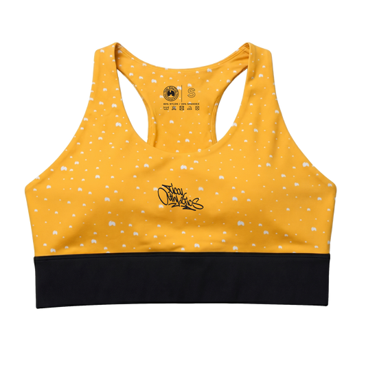TICAL Athletics Women's Sports Bra Yellow and Black